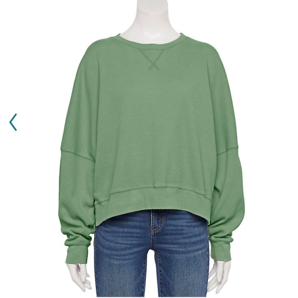 Juniors' SO® Cropped Solid Thermal Top